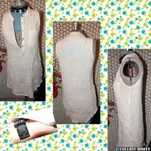About A Girl Eggshell Sleeveless Muslin Top